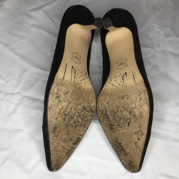 Bella Vita Bronze Black Herringbone Pump 8.5 - Picture 5 of 8